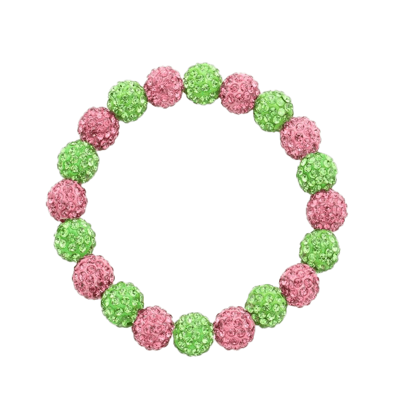 Pink & Green Sparkle Bracelet