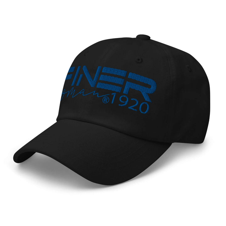 Zeta Phi Beta Finer Hat in black, featuring embroidered logo, perfect for sorority sisters and fraternity paraphernalia.