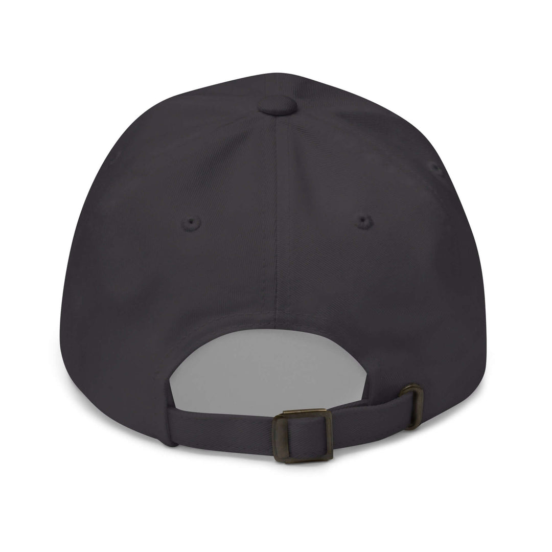 Back view of the Zeta Soror Hat showcasing adjustable strap and embroidered eyelets, perfect for sorority paraphernalia.