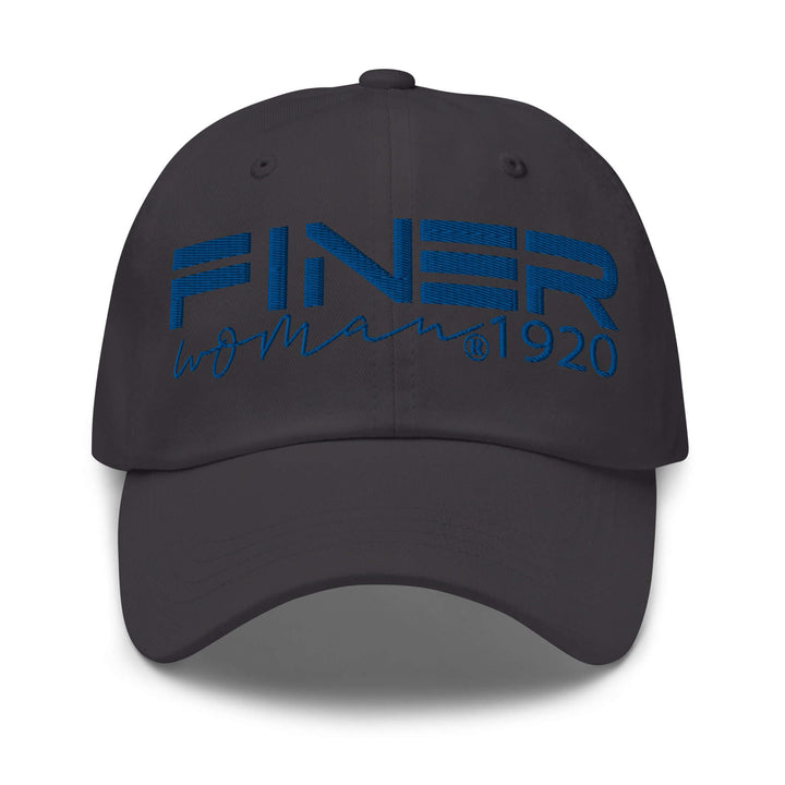 Zeta Phi Beta Finer hat in black with embroidered design, perfect for sorority and Greek gear enthusiasts.