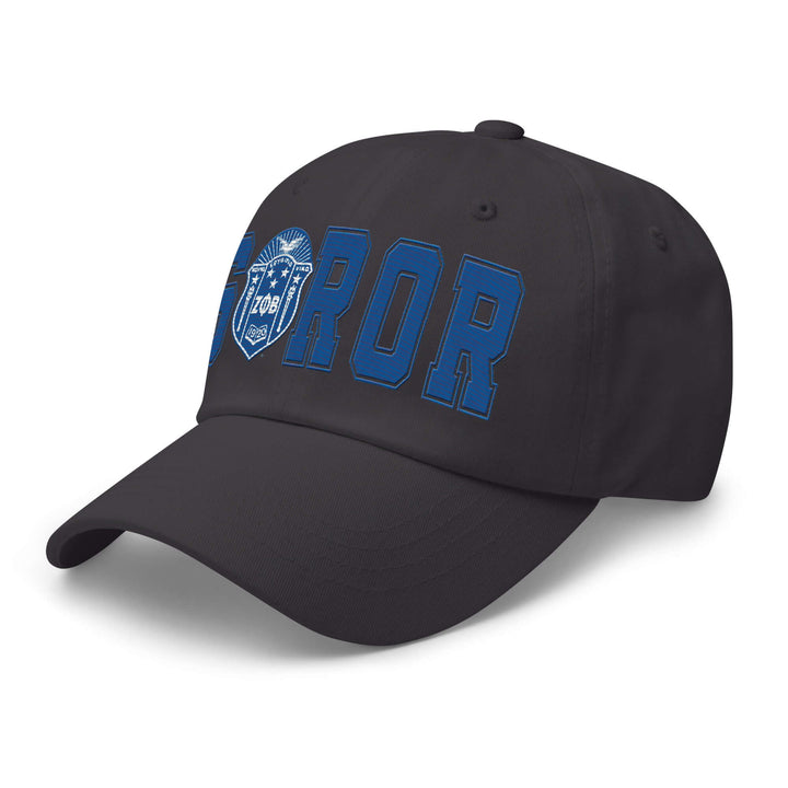 Zeta Soror hat in black showcasing bold lettering, perfect for sorority paraphernalia and Greek gear enthusiasts.
