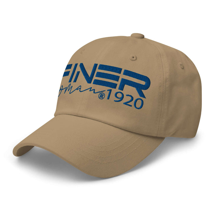 Zeta Phi Beta Finer hat in beige with embroidered logo, perfect Greek gear for sorority and fraternity paraphernalia.