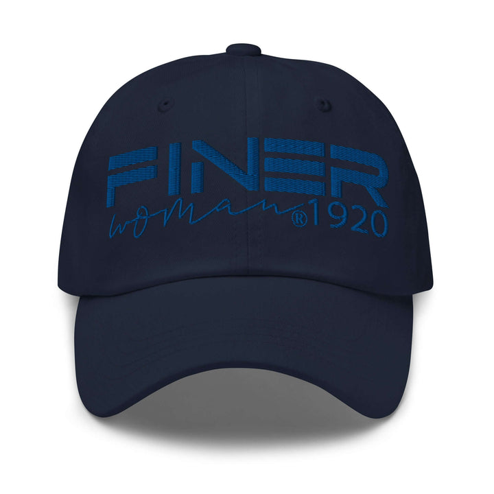 Zeta Phi Beta Finer hat featuring embroidered logo, adjustable strap, and low-profile design, perfect Greek gear for sorority members.
