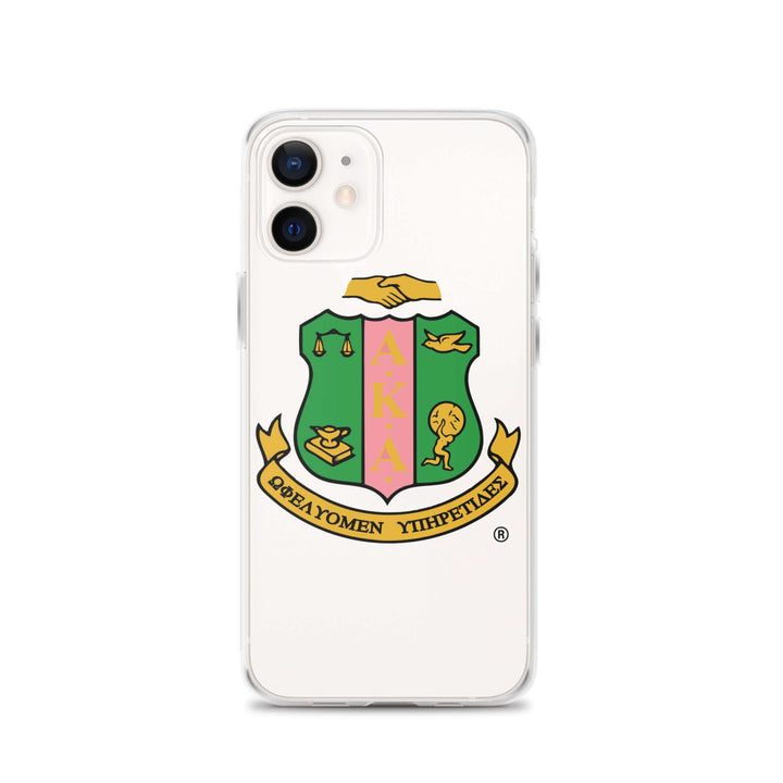 AKA Clear Case for iPhone® featuring sorority logo, perfect Greek gear for fraternity and paraphernalia enthusiasts.