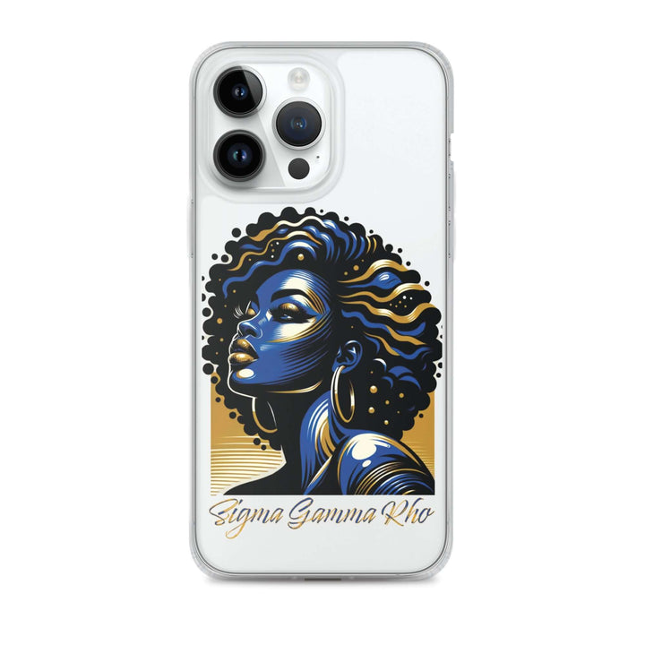 SGRho Beauty Clear iPhone® case featuring a stylish, artistic design celebrating sorority pride and Greek gear.
