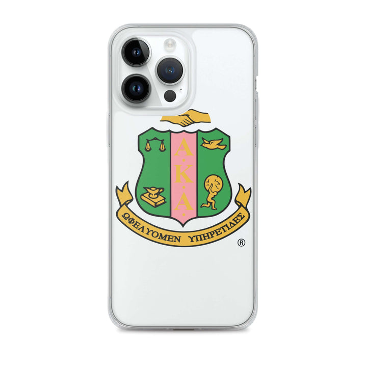 AKA clear case for iPhone® featuring sorority crest, perfect greek gear for fraternity and sorority members.