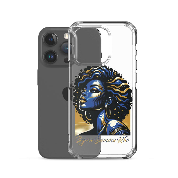 SGRho Beauty Clear Case for iPhone® showcasing vibrant design, perfect Greek gear and sorority paraphernalia for proud members.