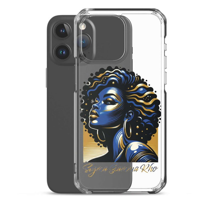 SGRho Beauty Clear Case for iPhone®, showcasing artistic design, perfect sorority paraphernalia and Greek gear.