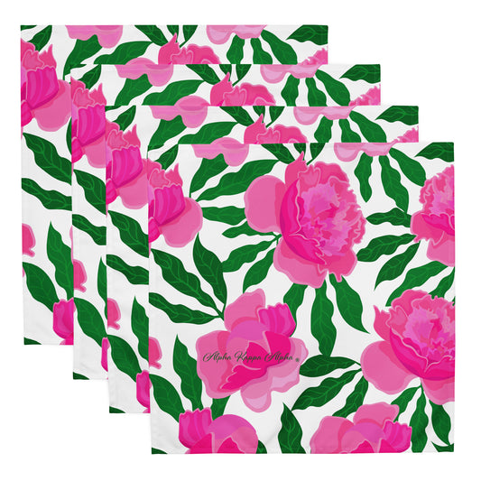 Alpha Kappa Alpha Tea Rose Cloth napkin set