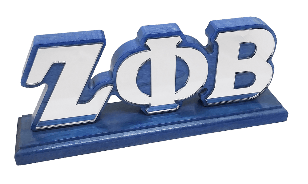 Zeta Phi Beta desktop letter, perfect Greek gear for sorority and fraternity paraphernalia. Ideal for home or office decor.