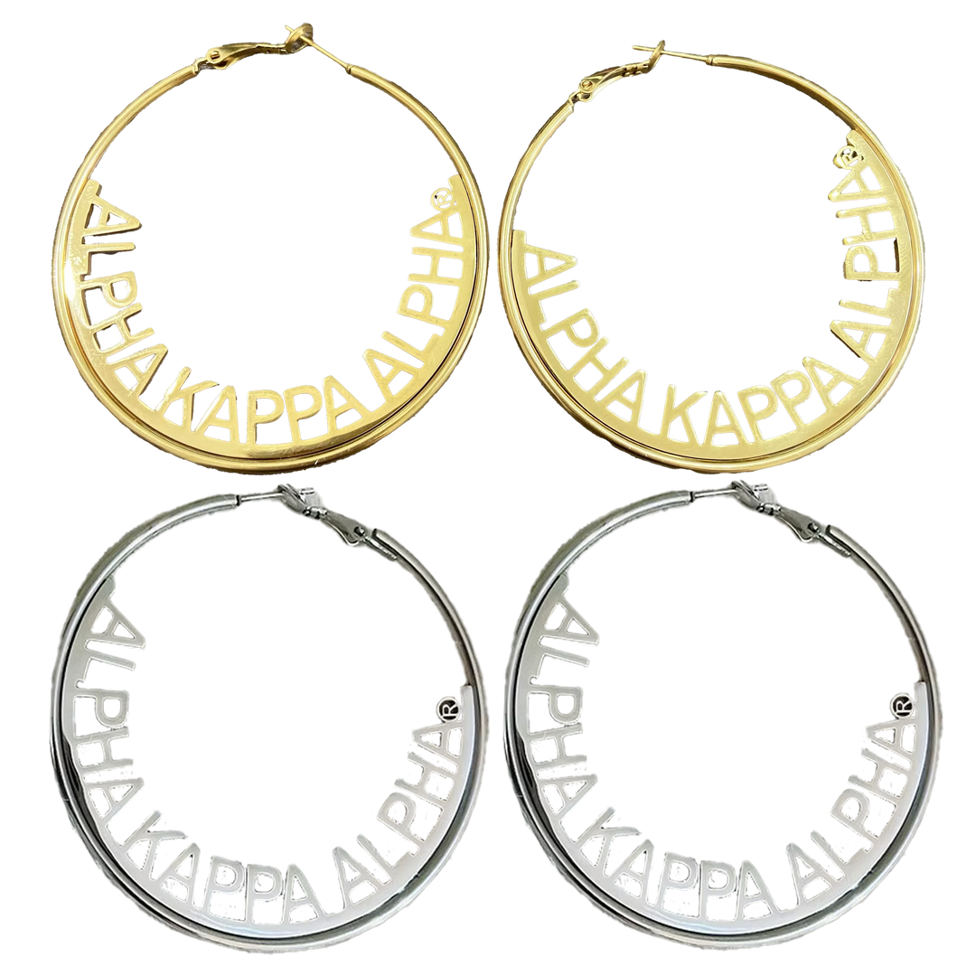 AKA Earrings - Alpha Kappa Alpha Hoops