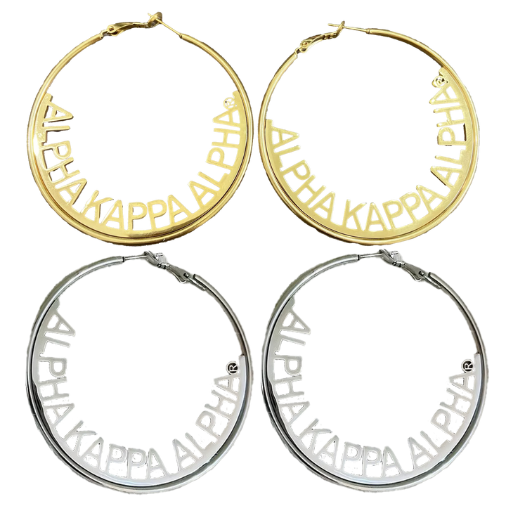 AKA Earrings - Alpha Kappa Alpha Hoops