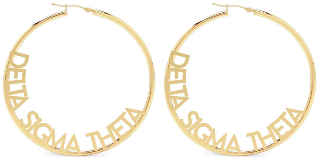Delta Earrings - Delta Sigma Theta Hoops