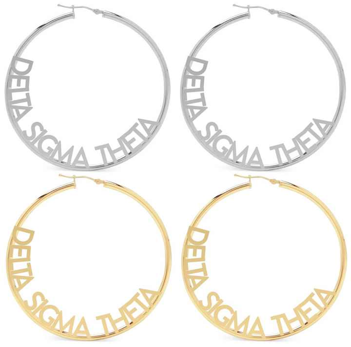 Delta Earrings - Delta Sigma Theta Hoops
