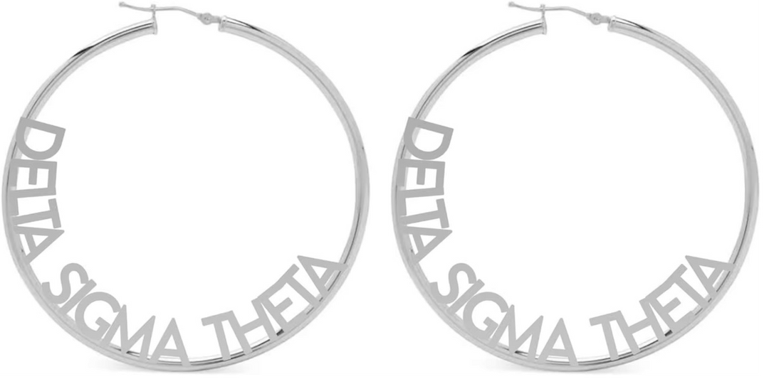 Delta Earrings - Delta Sigma Theta Hoops