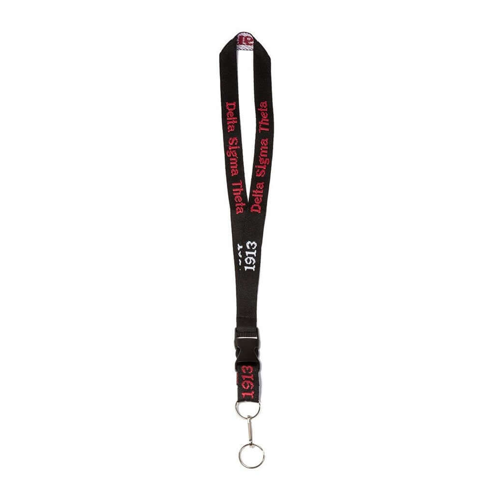 Delta embroidered lanyard, perfect for sorority and fraternity paraphernalia, ideal for keys and ID badges.