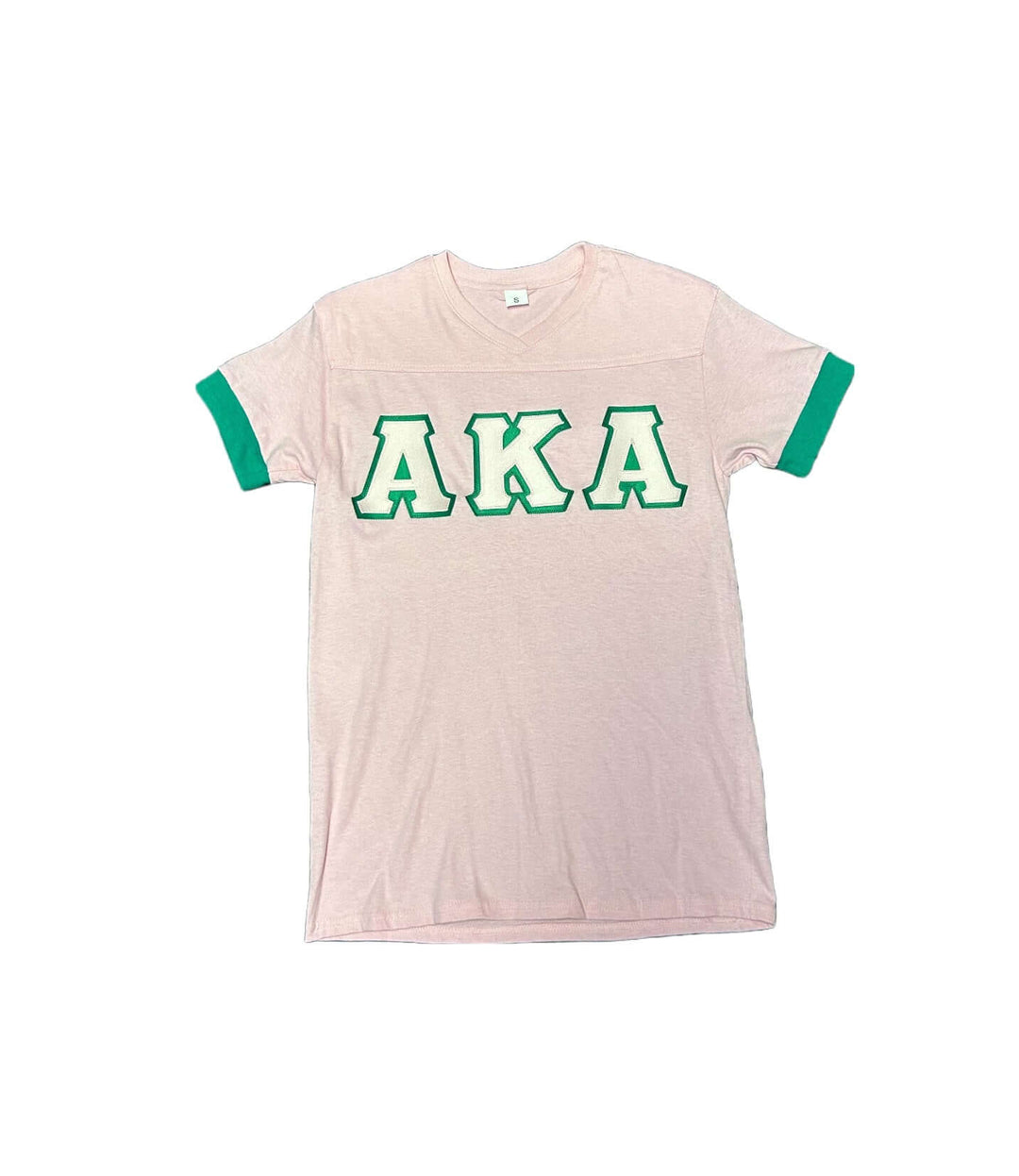 Classic pink and green AKA sorority t-shirt, perfect for Greek gear and fraternity paraphernalia. A stylish best seller!