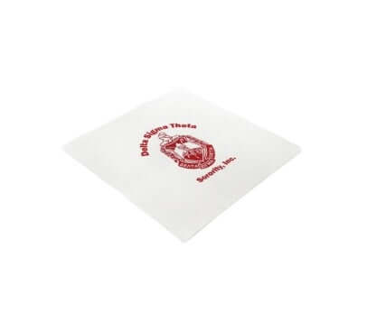 Delta Sigma Theta napkin featuring iconic symbols, perfect for sorority events and Greek gear celebrations.