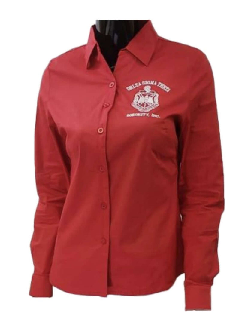 Delta Cardigan - Red with White Trim