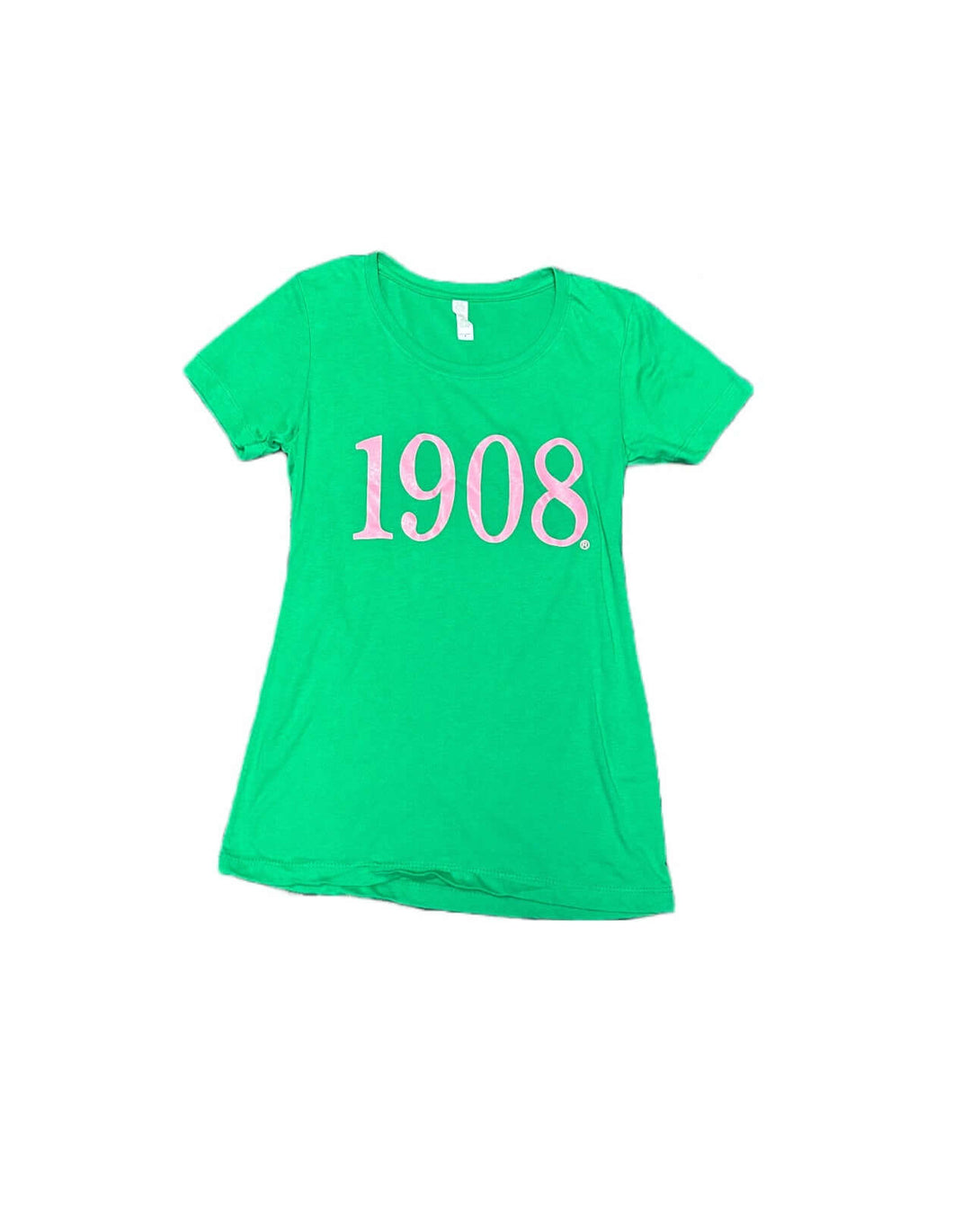 AKA 1908 T-Shirt in green, featuring commemorative design for sorority pride and Greek gear.