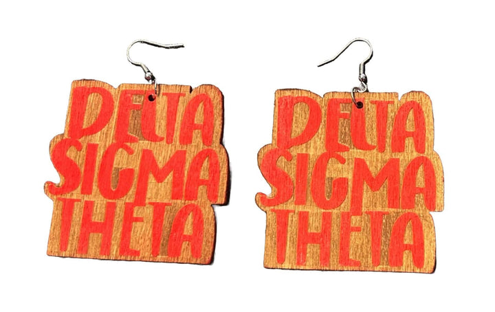 Stylish Delta Sigma Theta earrings, perfect Greek gear for sorority and fraternity members. Elevate your paraphernalia collection!