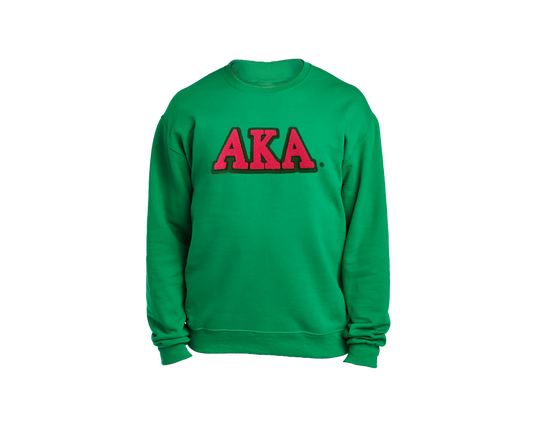 Alpha Kappa Alpha Sweatshirt - Greek Letters Embroidered Chenille