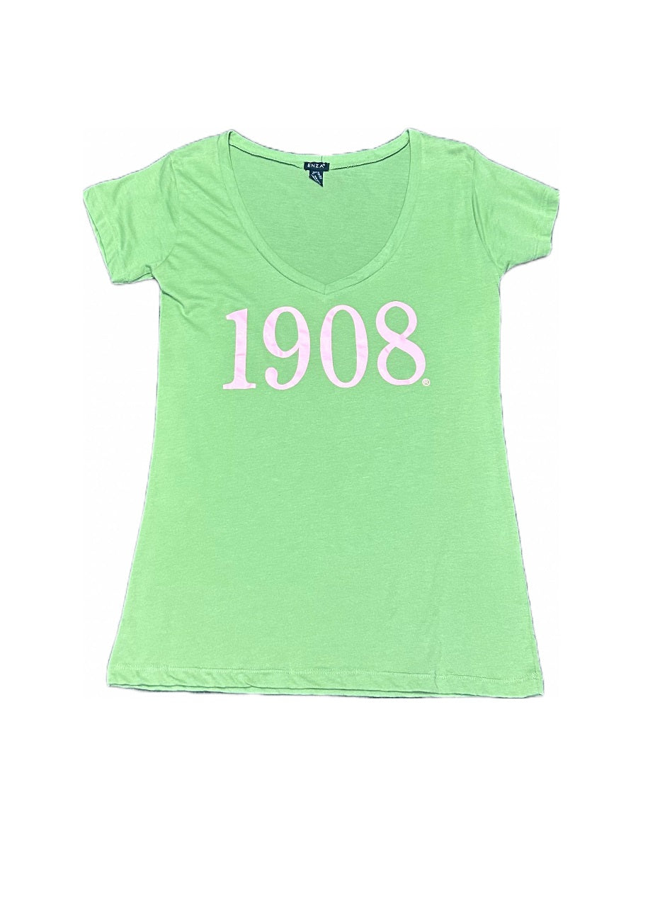 Alpha Kappa Alpha T-Shirt - 1908, Lime Green
