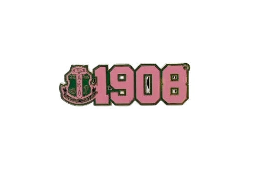 Alpha Kappa Alpha Pins - AKA Crest with 1908