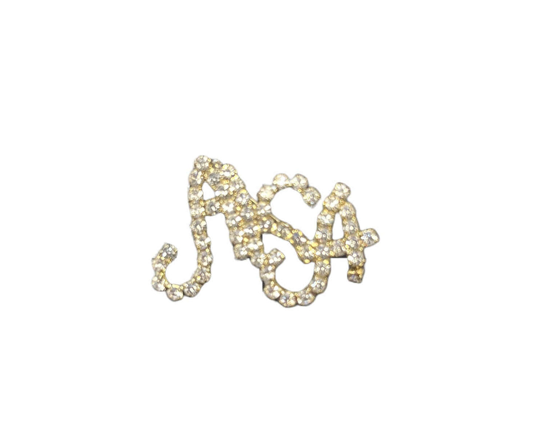 AKA rhinestone pin showcasing elegant Alpha Kappa Alpha symbols, perfect for sorority and fraternity paraphernalia.