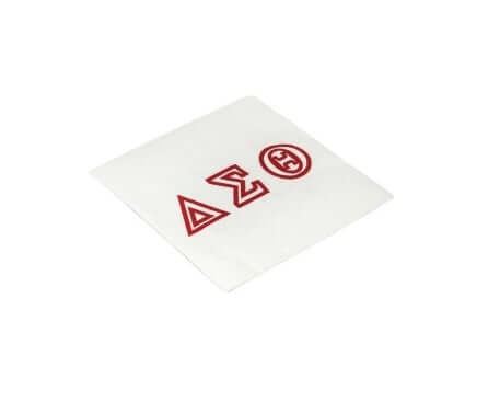 Delta Sigma Theta napkin showcasing sorority symbols for stylish events and celebrations.