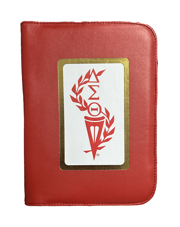 Delta Ritual Cover - Elegant Red Leather Design
