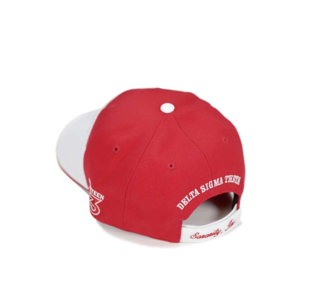 Delta Hat with Delta Sigma Theta lettering, perfect for sorority and fraternity paraphernalia and Greek gear.
