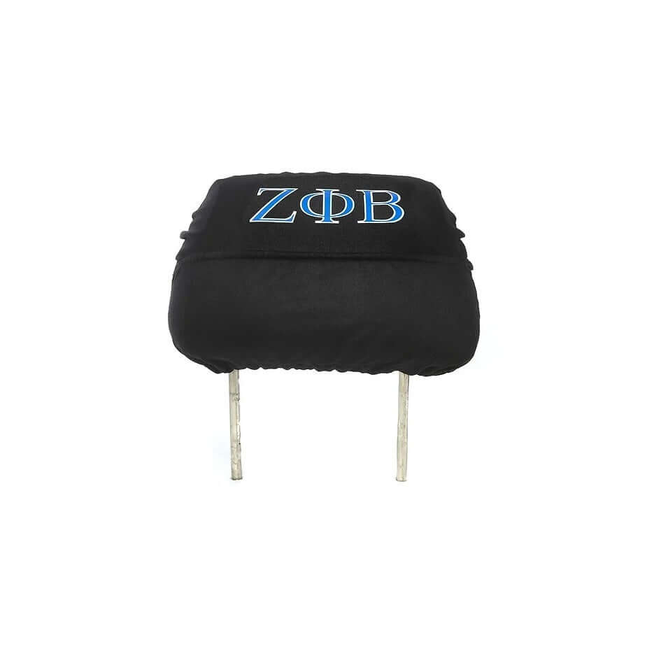 Zeta Car Headrest Cover featuring ZΦB, perfect sorority and fraternity paraphernalia for Greek gear enthusiasts.