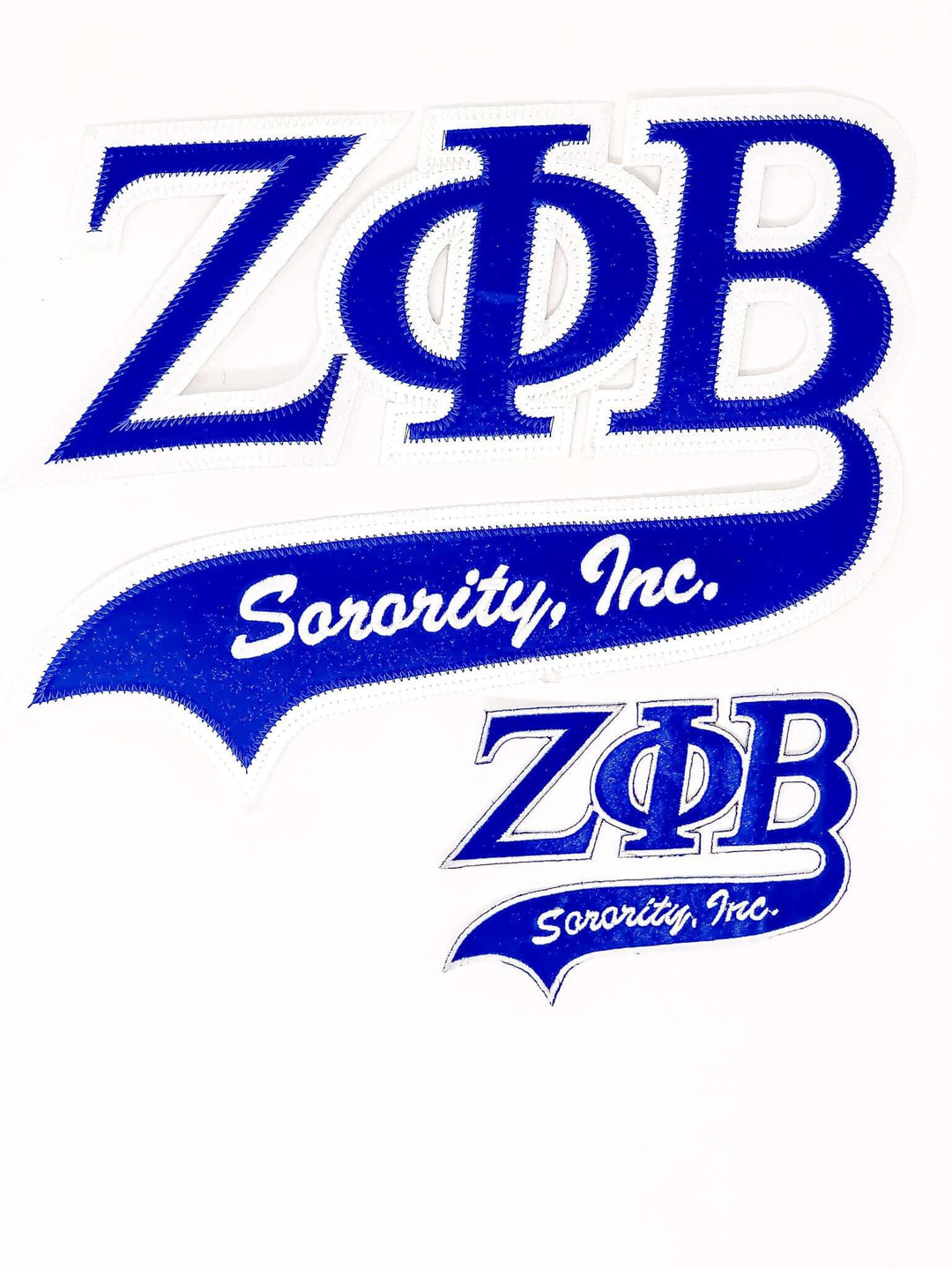 Zeta Patch featuring ZΦB Sorority, Inc. logo, ideal for Greek gear and sorority paraphernalia.