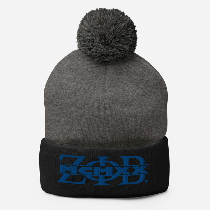 Zeta Phi Beta pom-pom beanie with embroidered logo, perfect for sorority and fraternity paraphernalia and Greek gear.