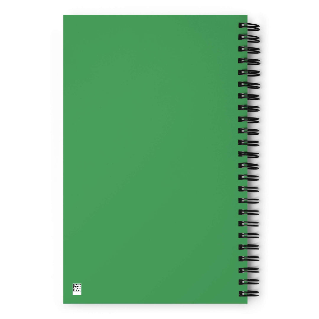 AKA Crest spiral notebook with green soft-touch cover, perfect for sorority and fraternity notes and ideas.