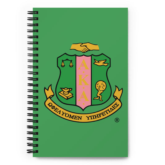 Alpha Kappa Alpha Crest Spiral notebook