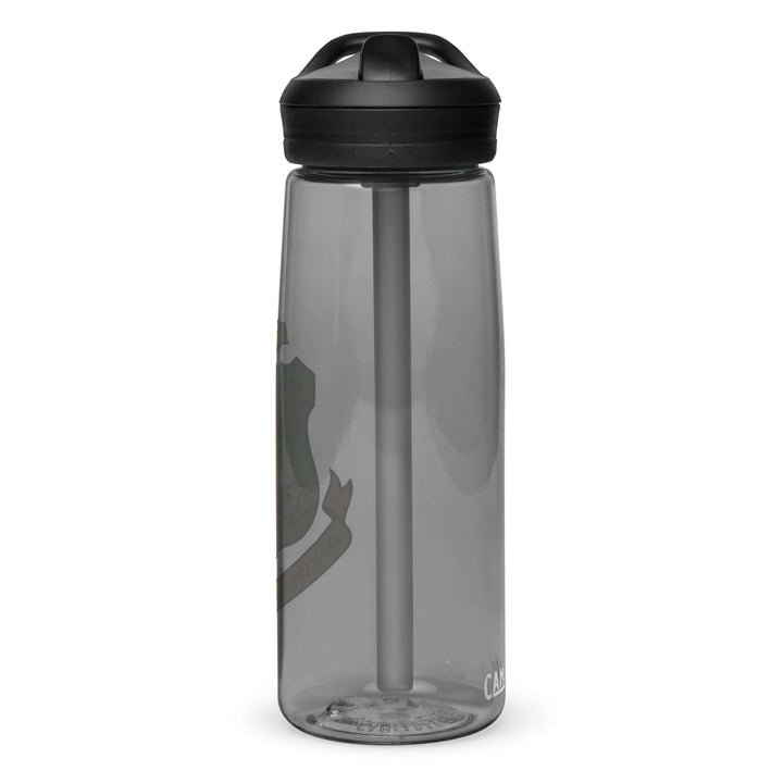 AKA Crest sports water bottle made from recycled plastic, 25 oz, BPA-free, perfect for sorority and fraternity Greek gear.