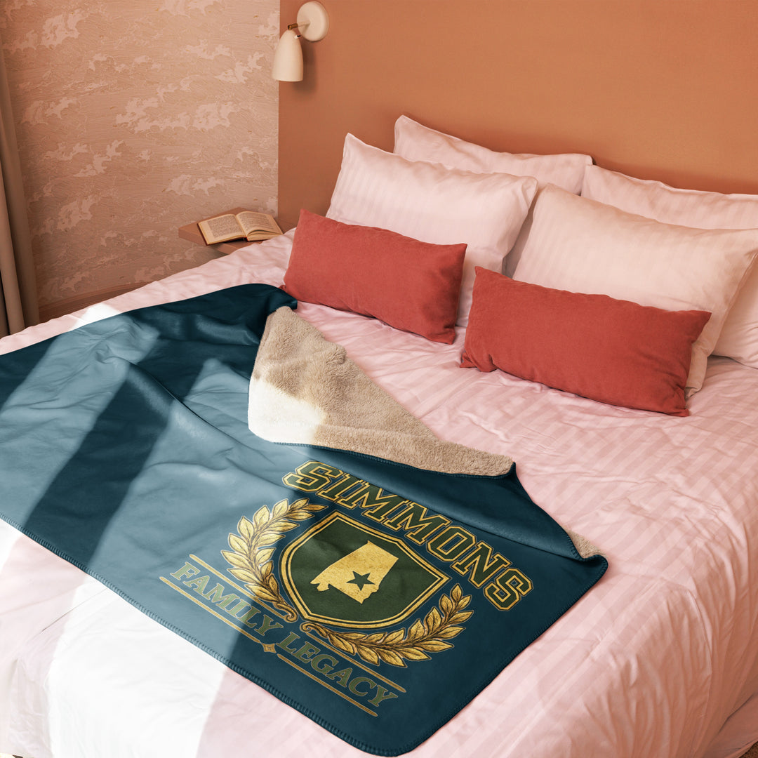 Simmons Family Crest Sherpa Blanket