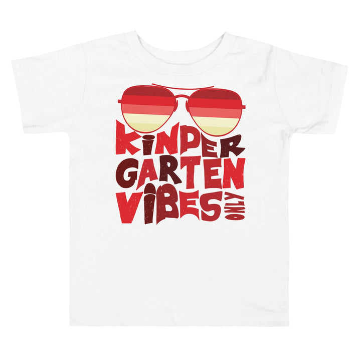 Delta-inspired Kindergarten Vibes Only kids tee featuring playful design and bold red colors for young sorority supporters.