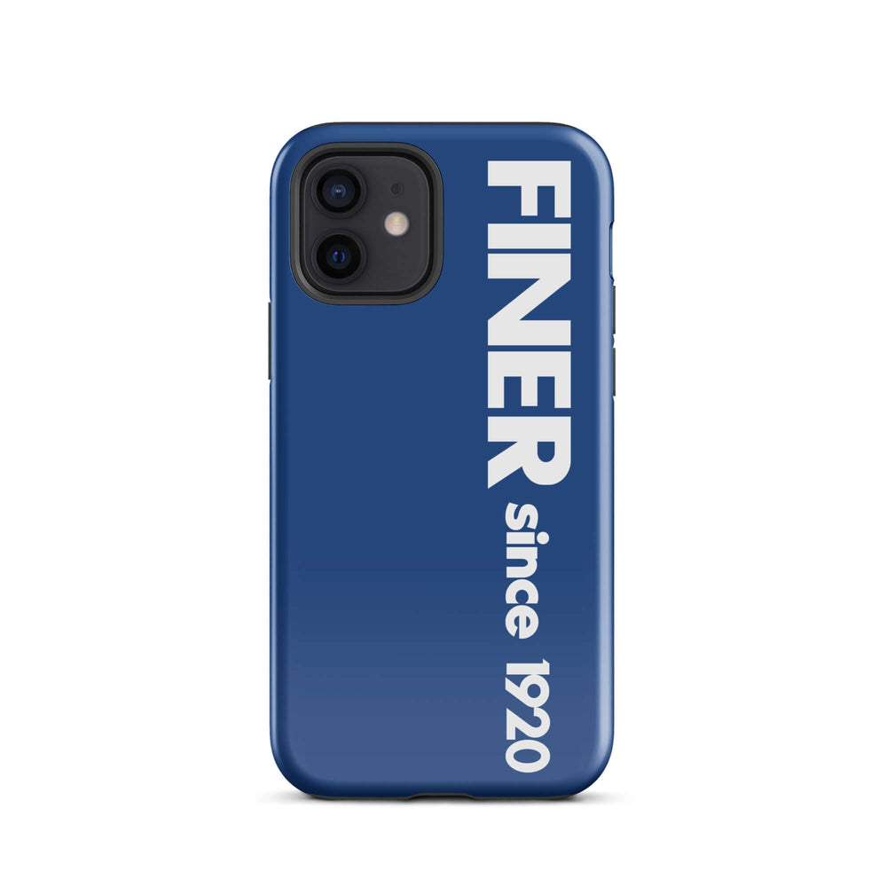 Stylish blue Zeta Finer white letter tough case for iPhone®, perfect for sorority and fraternity paraphernalia.