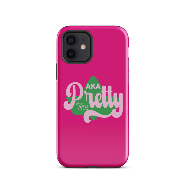 AKA Pretty Pink Ivy tough case for iPhone, perfect sorority paraphernalia for stylish Greek gear protection.