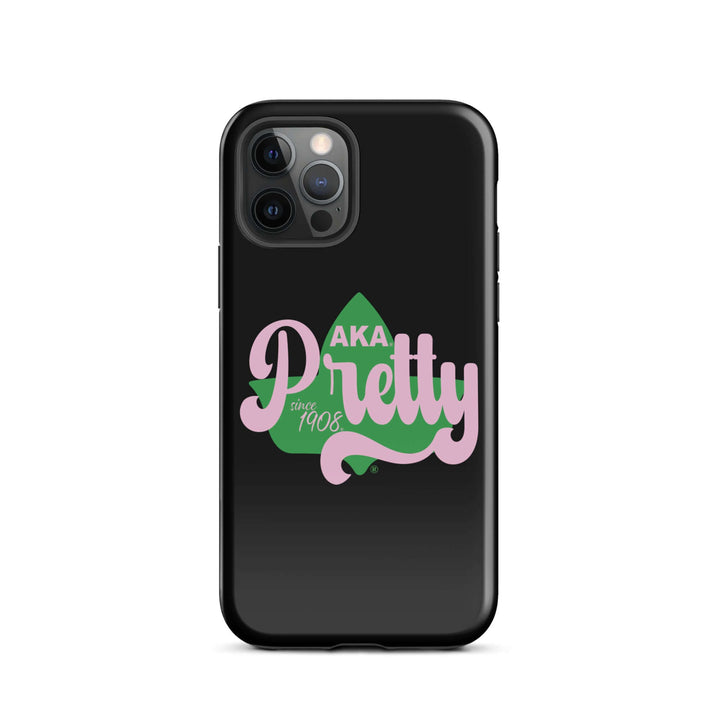 AKA Pretty Ivy Tough Case for iPhone® showcasing stylish sorority paraphernalia and Greek gear for protection and fashion.