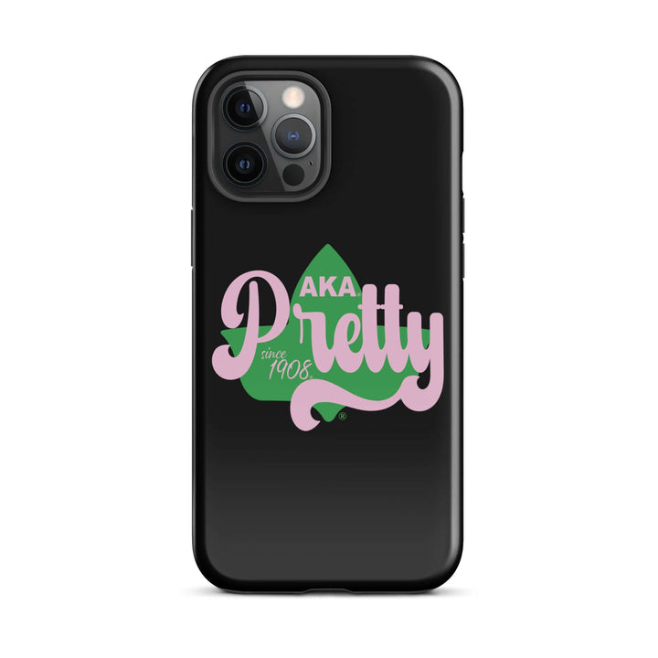 AKA Pretty Ivy Tough Case for iPhone®, stylish sorority paraphernalia with dual-layer protection and vibrant design.