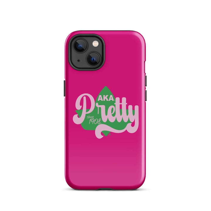 AKA Pretty Pink Ivy tough case for iPhone®, perfect Greek gear for sorority and fraternity members. Durable and stylish protection.