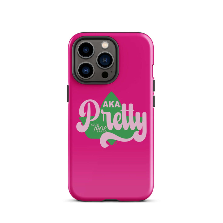 AKA Pretty Pink Ivy Tough Case for iPhone, perfect sorority and fraternity paraphernalia for stylish protection.