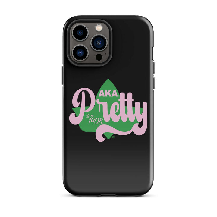 AKA Pretty Ivy tough case for iPhone, stylish Greek gear for sorority and fraternity members, dual-layer protection.
