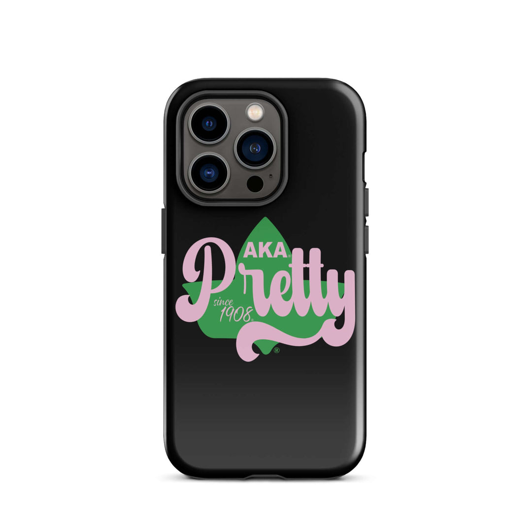 AKA Pretty Ivy tough case for iPhone, featuring sorority colors and design, perfect Greek gear for stylish protection.