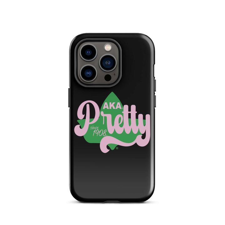 AKA Pretty Ivy tough case for iPhone, featuring sorority colors and design, perfect Greek gear for stylish protection.