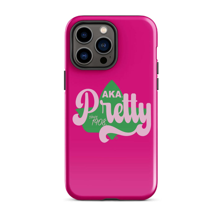 Pretty pink AKA tough case for iPhone®, perfect Greek gear for sorority and fraternity members, offering stylish protection.